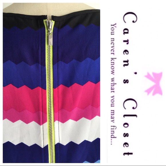 NWOT Kenzie Graphic Stripe Shift Dress - Picture 5 of 6